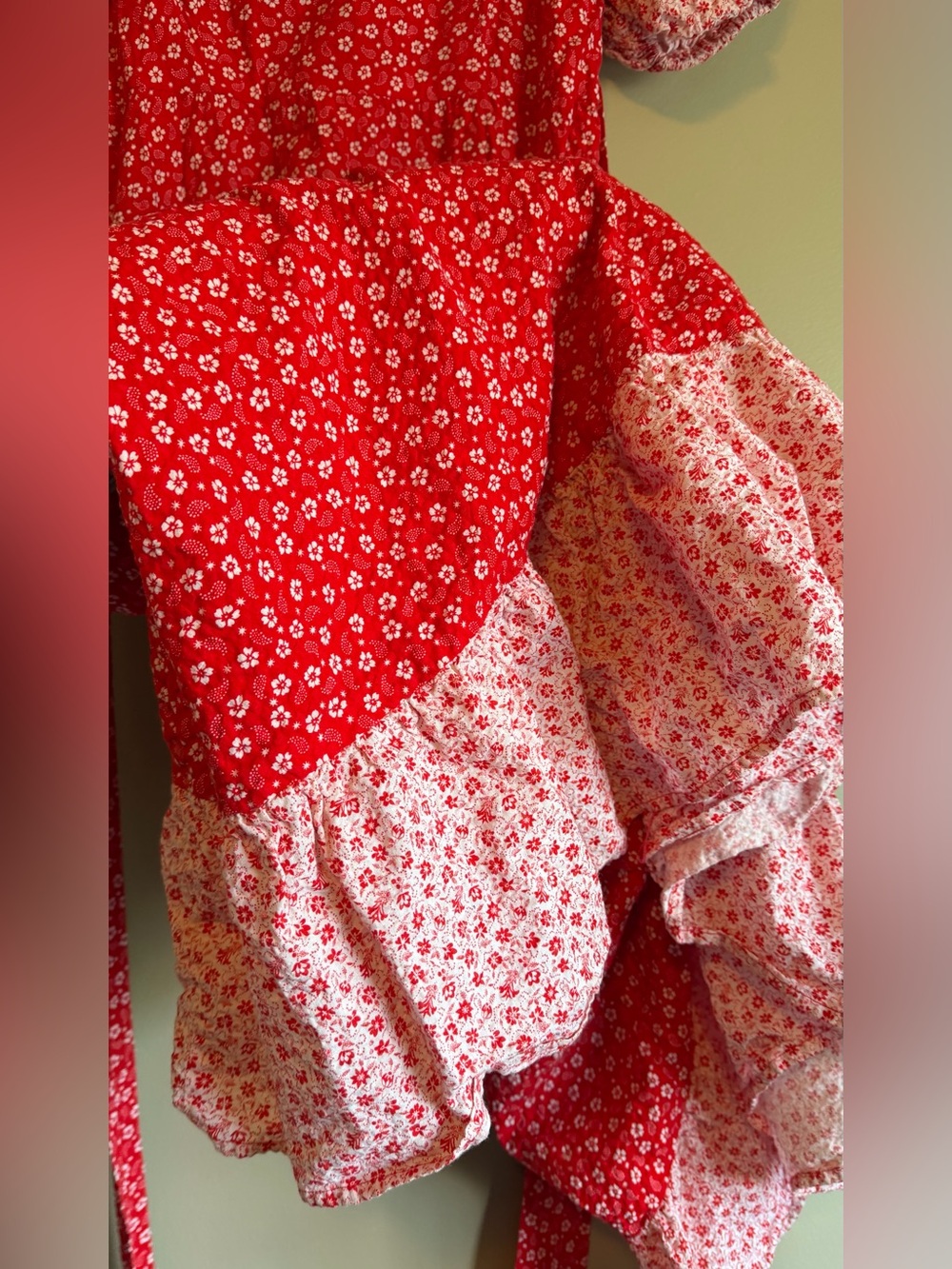 Vintage 70’s Strawberry Shortcake Ditsy Floral Prairie Cottagecore Maxi Dress - Picture 8 of 15